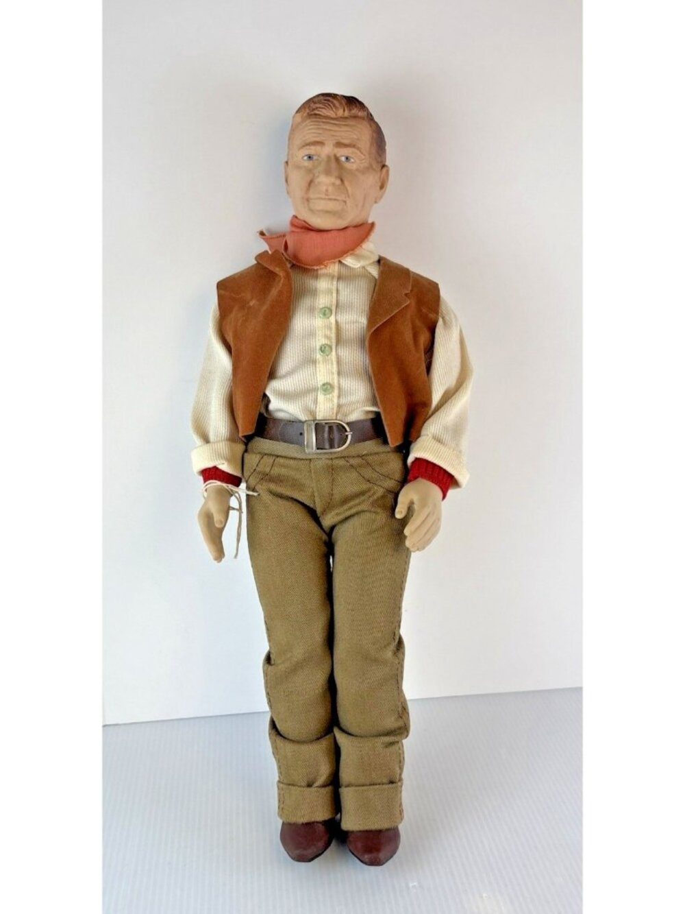 John Wayne Effanbee 17" Doll Legend Series Missing Hat 1981 Vintage